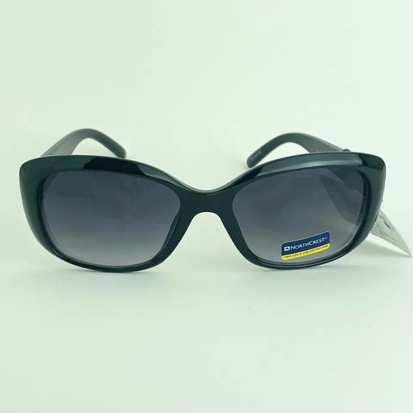 SG00778 NorthCrest Sunglasses For Women's 100% UVA-UVB Protection Black Square, - Picture 1 of 7